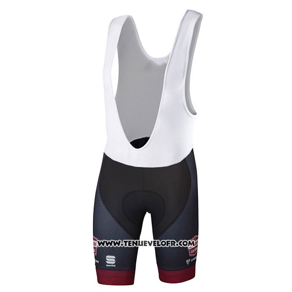 2017 Maillot Ciclismo Strade Bianche Trek Rouge Manches Courtes et Cuissard